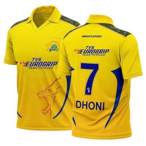 Buy CSK Cricket Team Jersey 2023/2024_MS Dhoni 7 (Men & Boys) at Amazon.in