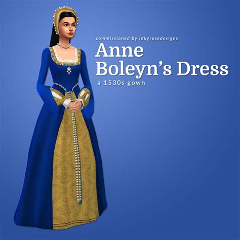 TS4 Medieval CC: Anne Boleyn's Dress