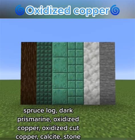 Oxidized Copper Minecraft Color Palette