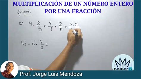 Multiplicación de un número entero por un fracción - YouTube