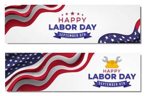 Premium Vector | Labor day banners sale set. premium vector