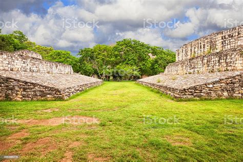 Mayan Ball Court Stock Photo - Download Image Now - 2015, Caribbean ...