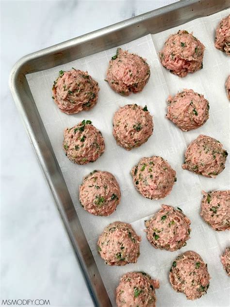 Oven Baked Turkey Meatballs | MsModify