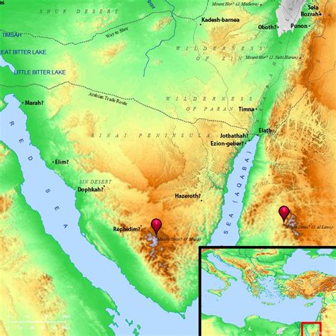 Bible Map: Mount Sion (Mount Sinai) | Bible mapping, Bible images, Bible