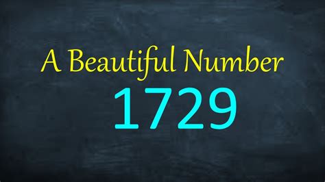 #Ramanujan | A beautiful Number 1729 | Ramanujan Number - YouTube