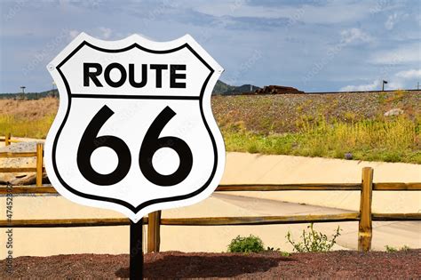 Historic Route 66 Road Sign Stock Photo | Adobe Stock