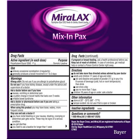 Miralax Dosage Chart For 4 Year Old | Kids Matttroy