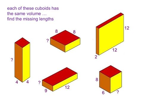 Volume Of A Cuboid Examples