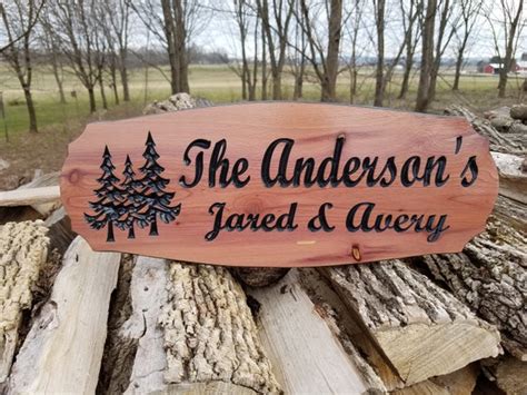 Outdoor Name Signs Personalized Wooden Address Sign Last | Etsy