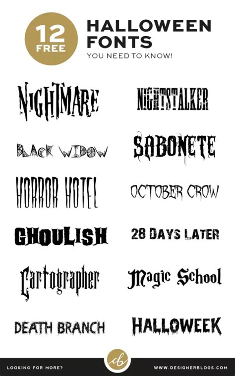 12 Unique & Free Halloween Fonts You Need to Know! - Designer Blogs