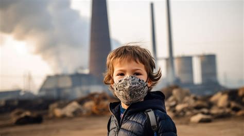 Premium AI Image | Children wearing masks to prevent air pollution ...