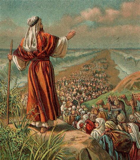 Moses & the Parting of the Red Sea (Illustration) - World History ...