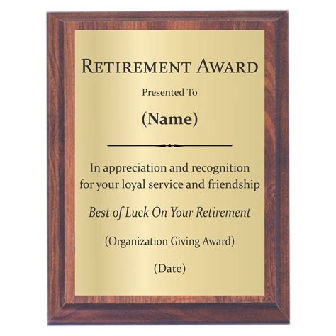 Retirement Awards Wording / Pin On Products | Dylan Fry