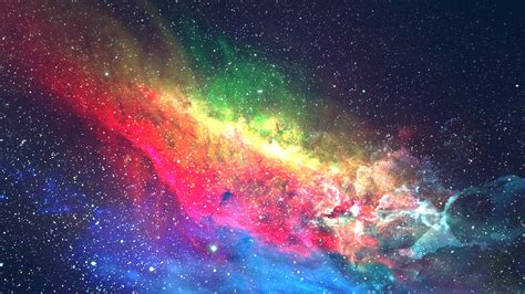 Download wallpaper 2560x1440 colorful, galaxy, space, digital art, dual ...