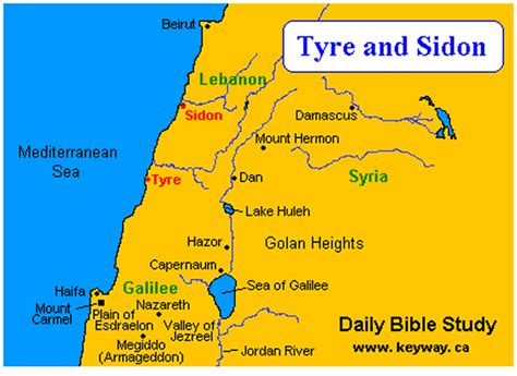 Bible Map | Tyre and Sidon