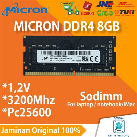 Jual RAM LAPTOP MICRON DDR4 8GB PC25600 / 3200Mhz SODIMM NOTEBOOK ...