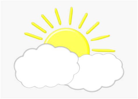 Sun Cloud Clipart - Sun With Clouds Clipart, HD Png Download ...