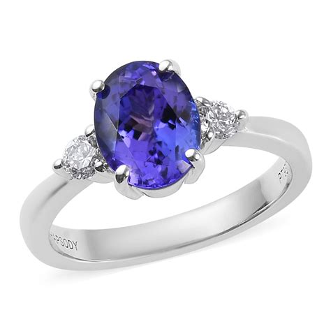 Shop LC - RHAPSODY 950 Platinum AAAA Premium Blue Tanzanite Diamond ...