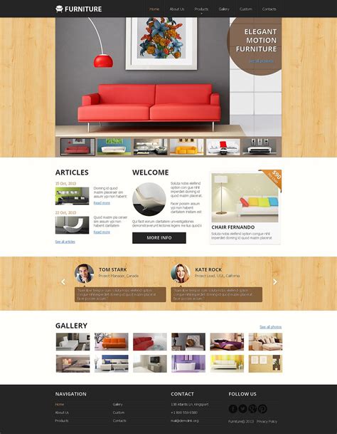 Furniture Responsive Website Template #47895