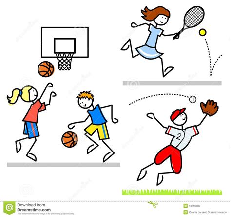 Practicing Sports Cartoon Clipart