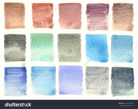 Granulated Color Palette Watercolor Background Color Stock Illustration ...