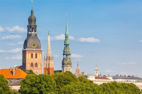 Premium Photo | Riga skyline on a sunny day