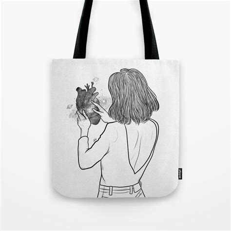 Hold On Your Heart. Canvas Tote Bags by Muhammed Salah - 13" x 13 ...