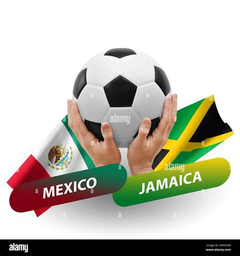 Soccer football competition match, national teams mexico vs jamaica ...