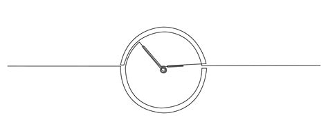 Continuous line drawing of Clock. 13428302 Vector Art at Vecteezy