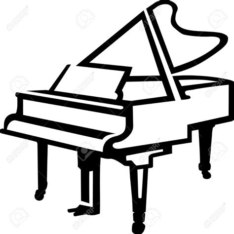 Grand Piano Sketch Style Royalty Free Cliparts, Vectors, And Stock ...