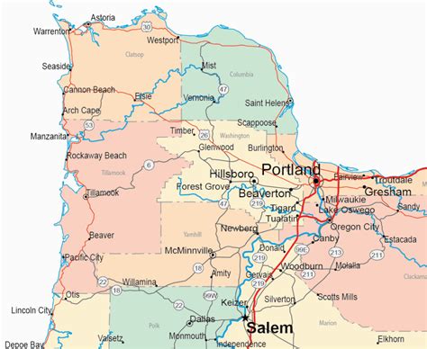 Map Of Salem oregon and Surrounding areas | secretmuseum