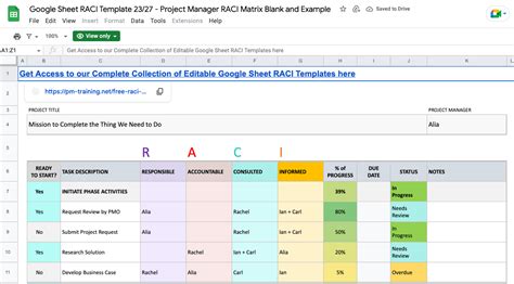 Free RACI Chart Templates in Excel, Google Sheets, & ClickUp