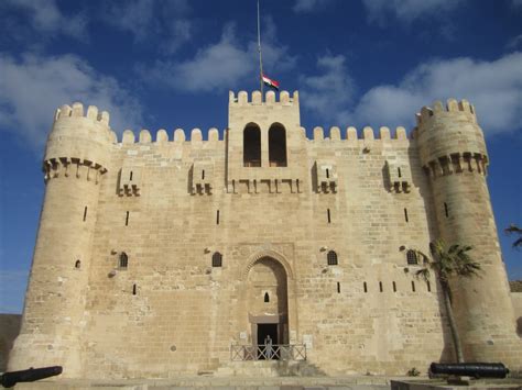 Banco de imagens : construção, castelo, fortificação, Egito, Alexandria ...