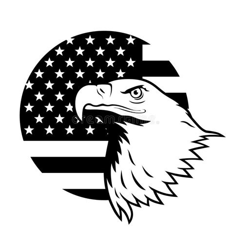 American Eagle Against USA Flag. Stock Vector - Image: 43263802