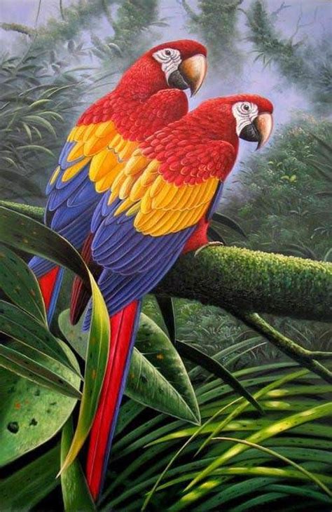 FREE 15+ Beautiful Bird Paintings in PSD | Vector EPS | Parrot painting ...