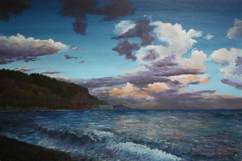 Evening On The Ocean Painting by Vladimir Volosov on Gallery Today