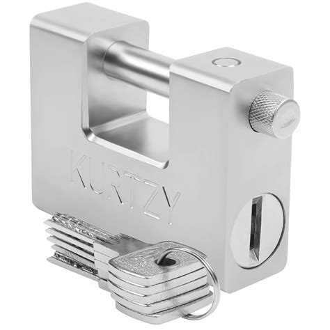 Buy Kurtzy Heavy Duty 1kg Padlock with 5 Keys - Hardened Solid Steel ...