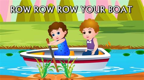 Row Row Row Your Boat Nursery Rhyme With Lyrics Lullaby Songs For ...