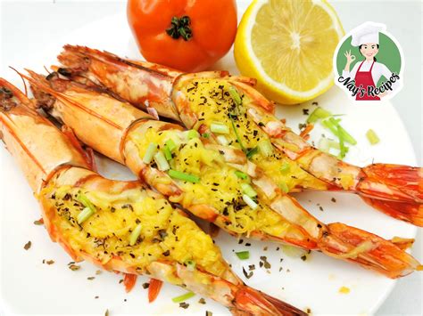 How to Cook Prawn Thermidor | Baked Cheesy Tiger Prawns | Baked Shrimp ...