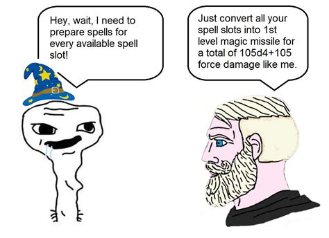 Virgin 10th level wizard vs chad metamagic using sorcerer : r/dndmemes