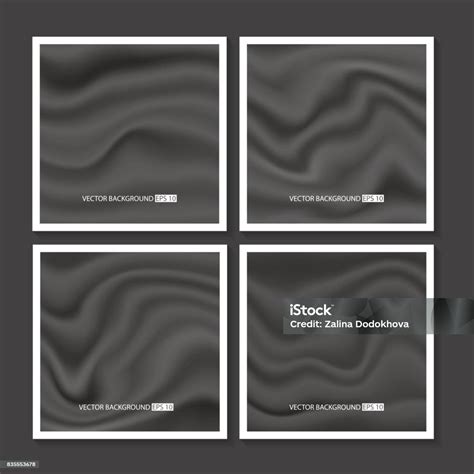 Set Of Black Silk Texture Stock Illustration - Download Image Now ...