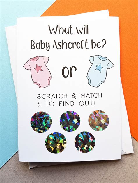 Personalised Scratch off Gender Reveal Cards It's A Boy - Etsy