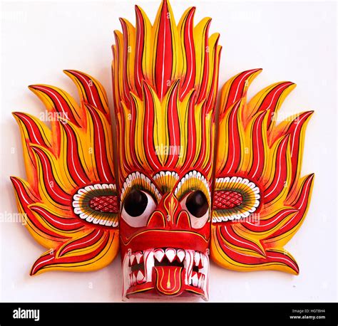 Sri Lankan traditional Fire Devil mask Stock Photo: 130843024 - Alamy