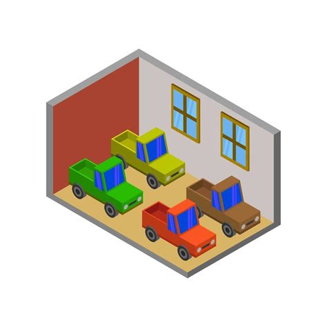 Isometric Garage On Background 2286843 Vector Art at Vecteezy