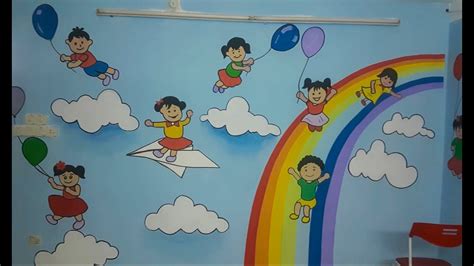 Wall Painting Ideas For Nursery School 2020 - YouTube