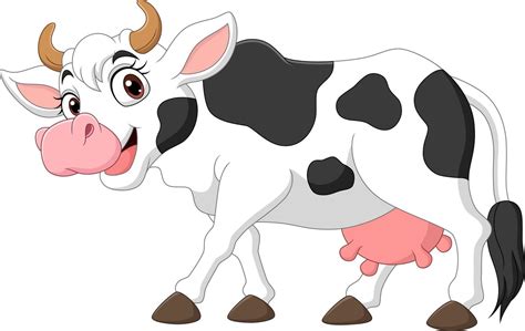 Happy cartoon cow isolated on white background 5162467 Vector Art at ...