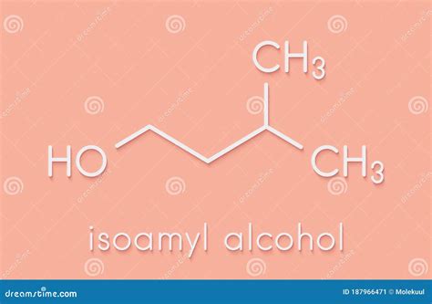 Isoamyl Alcohol Molecule. Skeletal Formula. Stock Illustration ...