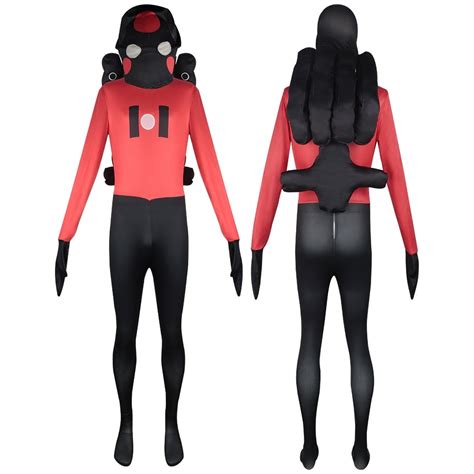 Skibidi Toilet Costume Halloween Cosplay Party Bodysuits with Headwear ...