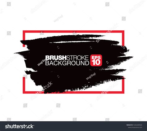 Black Vector Brushstroke Background Vector Illustration Stock Vector ...