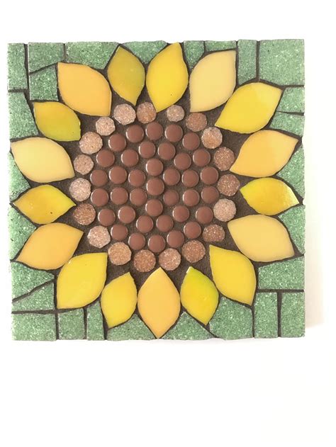 Sunflower Mosaic mosaic wall art sunflower art | Etsy